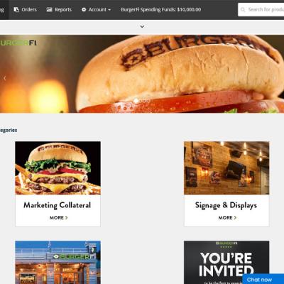 BurgerFi Web2Print Storefront