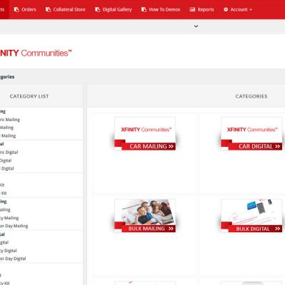 XFINITY Web2Print Storefront